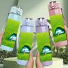 1PC Green Hill Hole Landscape Art 750ml Color Plastic Sports Water Bottle Leakproof Flip Straw Lid Suitable for Sports Office Home Use