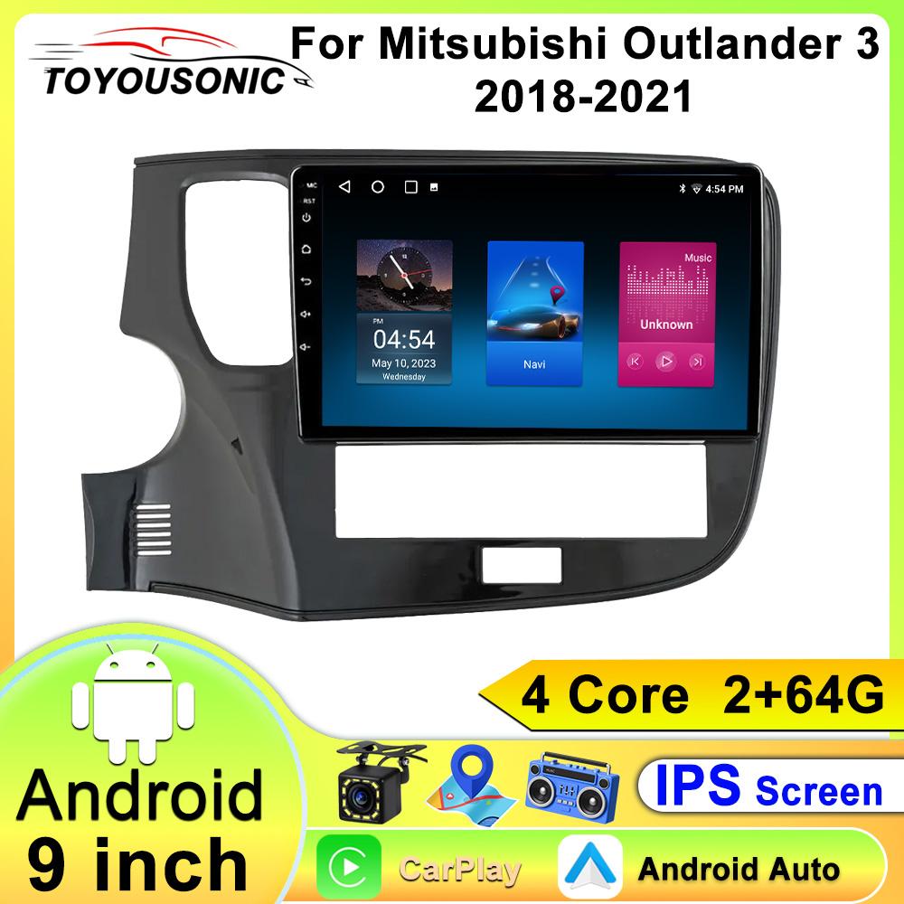 Toyousonic Car Video Player for Mitsubishi Outlander 2018-2021 GPS Navigation Built-in Dsp Carplay Autoradio Android Head Unit