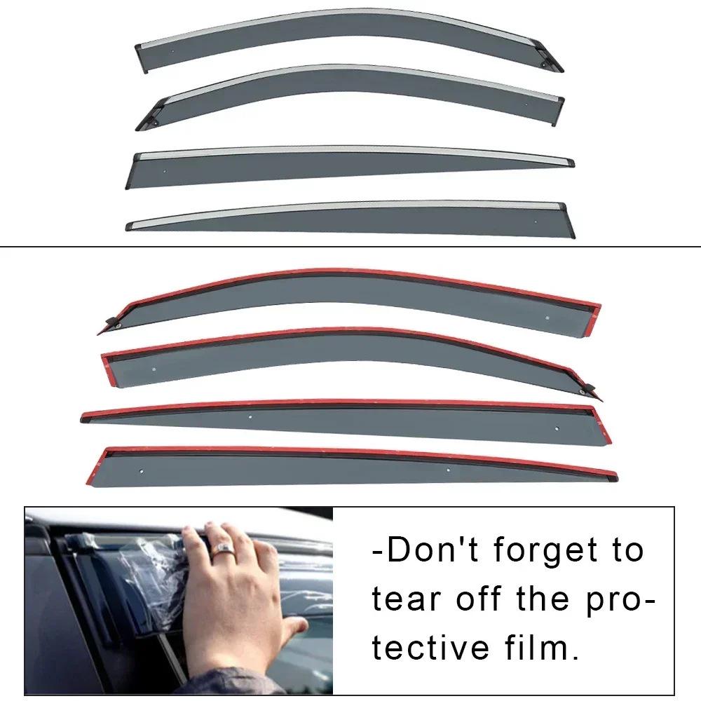 Chrome Rain Guards for Mercedes-Benz VITO 17-Model Side Windows