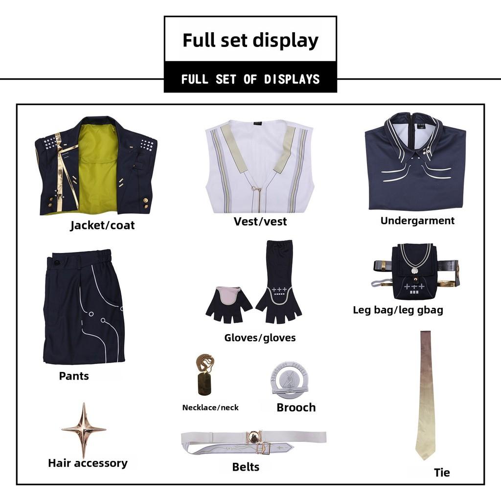 

Wuthering Waves Rover Cosplay Costume For Men With Soft Nylon Fabric For Anime Role Play XS