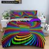 Abstract Psychedelic Bedding Set Mystic Duvet Cover Set Pillowcase Quilt Cover EU Double King Size Youth Polyester Quilt Cover