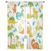 Dinosaurier Illustration Skira Gardiner för Vardagsrum Transparent Tyll Fönster Behandlingar Sovrum Kök Heminredning Slöja Draperier