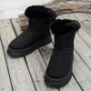 Women Boots Fashion Casual Flocking Winter Warm Ankle Length Comfortable Snow Shoes Women  Bow Tie Female Boots Ladies