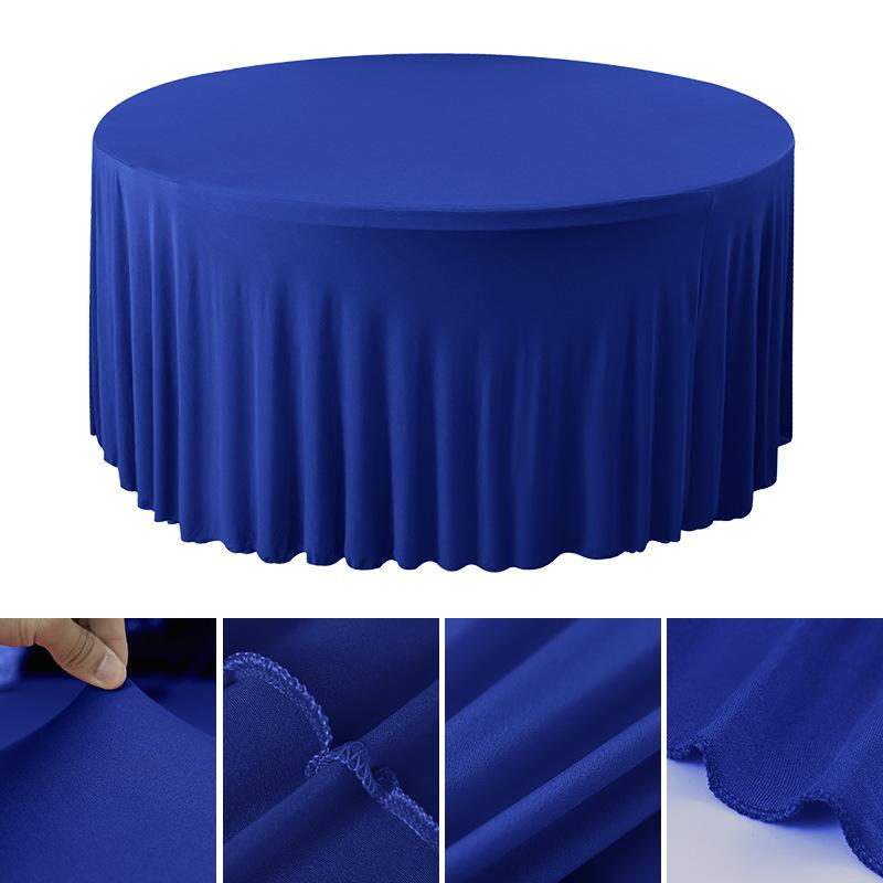 4/5/6FT Round Tablecloth Circular Polyester Table Cover Polyester Table Cloth for Hotel Banquet Birthday Party Table Decor