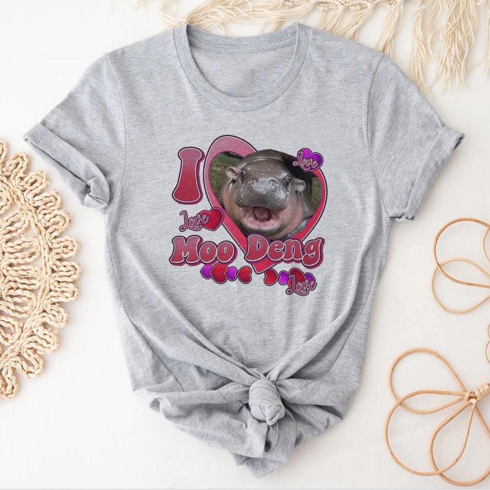 Moo Deng Girl Grunge Digital 2000s Pastel Harajuku  Korean Clothes T-shirt Gothic Pastel Colorful Vintage Retro Breathable