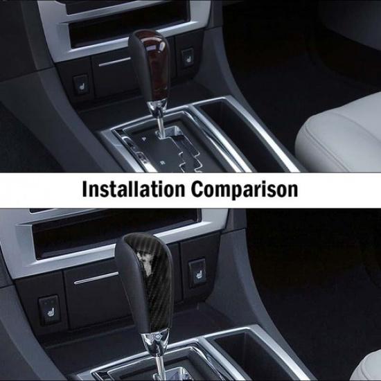 Carbon Fiber Gear Shift Knob Cover Trim for Dodge Charger Chrysler 300C 2004-10