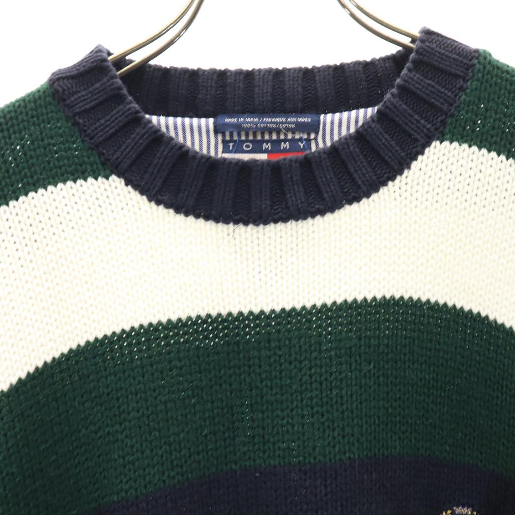 TOMMY HILFIGER 90s Old Flag Tag border Long sleeve sweater M Multi knit Men's Used