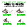 670 PCS Stainless Steel Hexagon Nut and Bolt Combo Set - M3, M4, M5, M6 Hex Heads - Includes Flat Washer Wrench