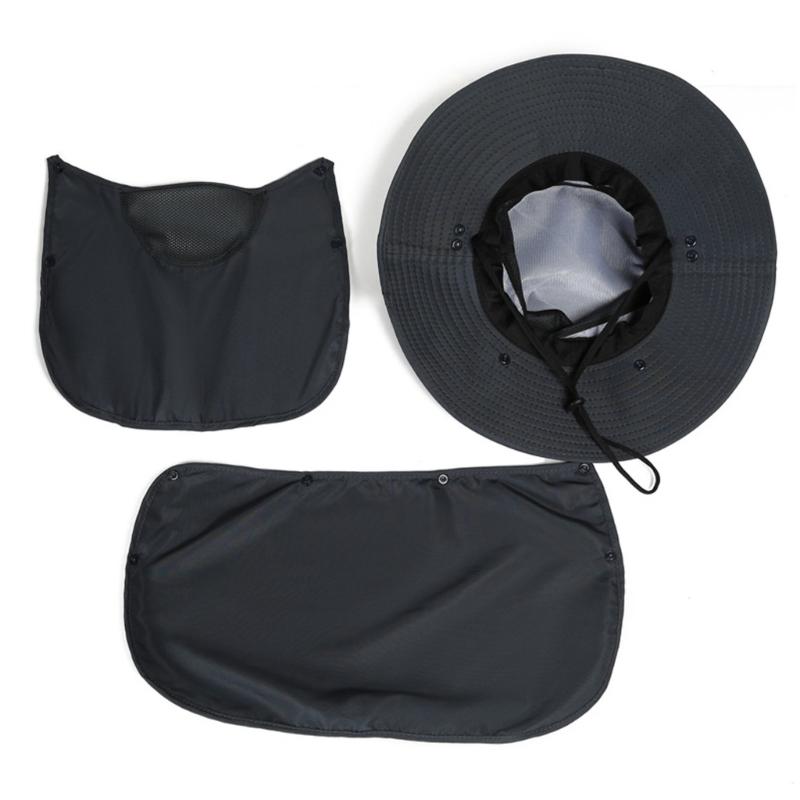 Sun Protective Fishing Hat  Breathable Adjustable Headgear Unisex Meshes Sun Hat for Outdoor Activity Men Women