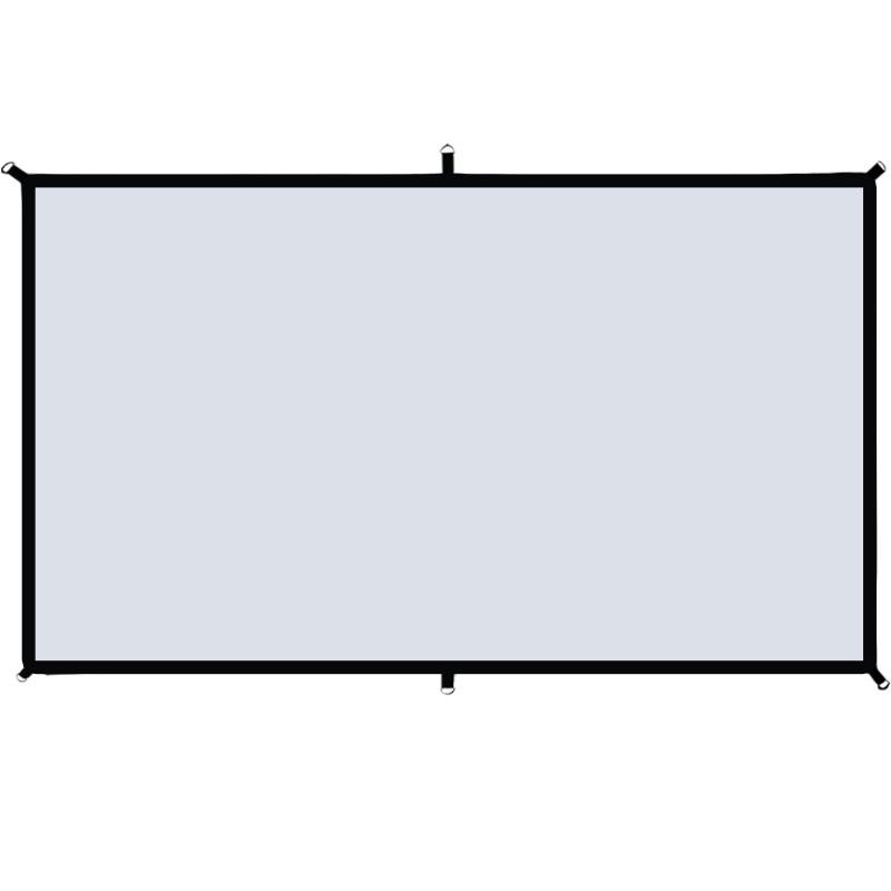 Punch-Free Wall-Mounted Outdoor Camping Projector Screen, High-Definition, 84-120 Inch