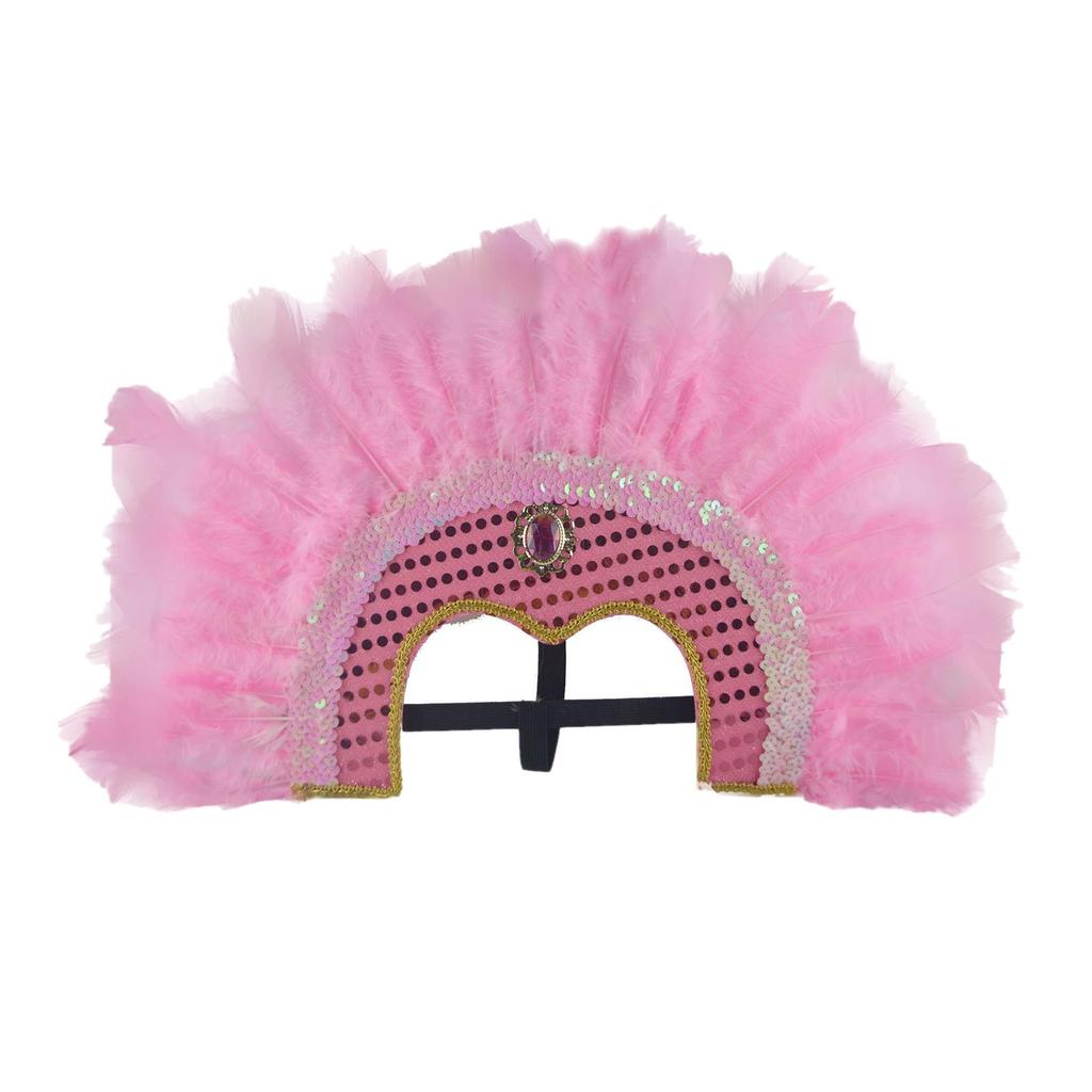 Häuptlingsschmuck Indianer Kopfschmuck Feder Kopfschmuck Haarband Künstlerische Kostümhut für Karneval Party Festivals