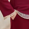 2026 Fashionable Slimming Spring/Autumn Fake Two-Piece Long Sleeve Dress for Middle-Aged Women