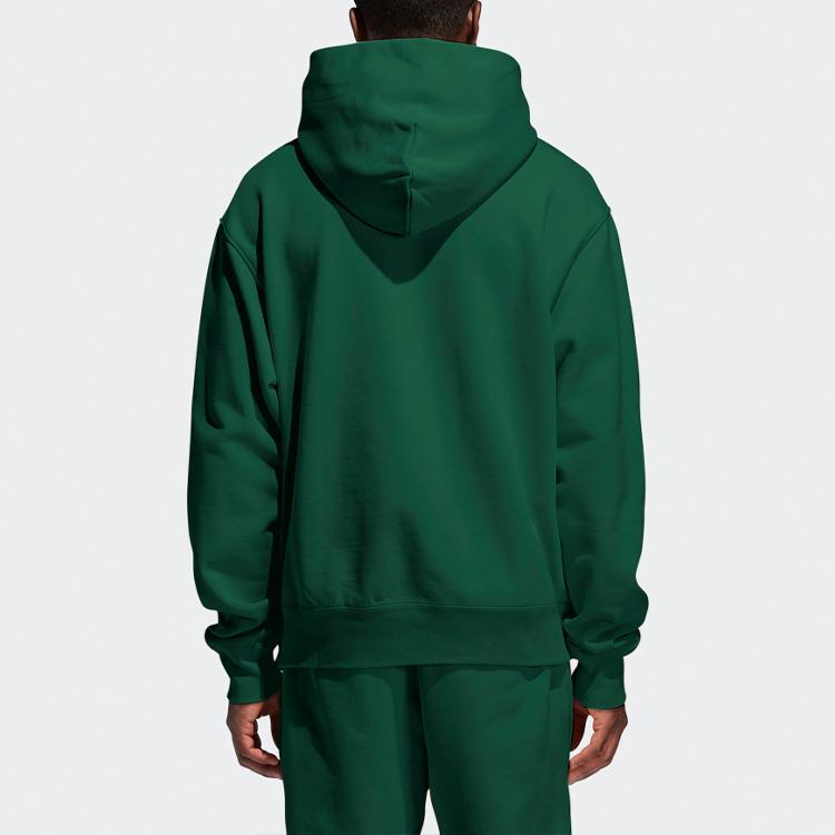 Adidas Originals Trefoil X Pharrell Williams Basics Embroidered Hoodie Men Tops Dark-Green GM1944