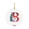 26 Letters Santa Christmas Pendant Acrylic Car Pendant Christmas Tree Decoration