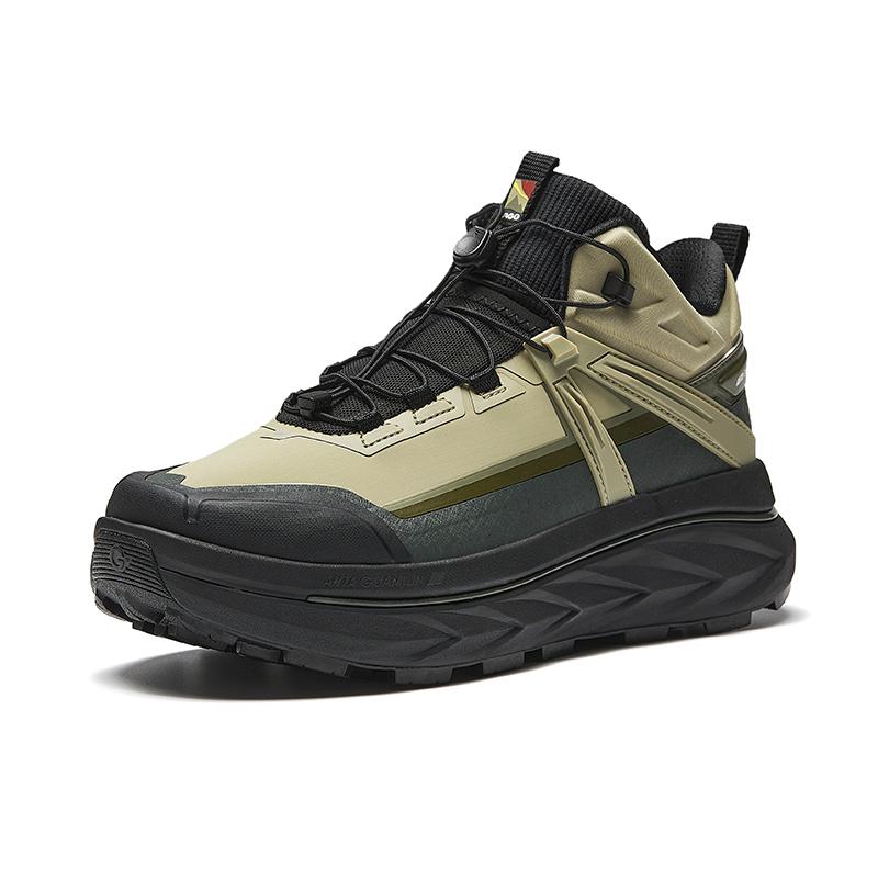 New Anta Open Mountain V2 Anti-Slip Wear-Resistant Mid-Top Outdoor Shoes Men's Green Black 112446668A-3