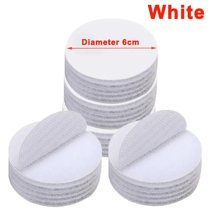 16/20/30/50mm Hook and Loop Strips Strong Back Adhesive Fastener Mounting Tape Sticky Dot for Carpet Anti Slip Pad Fixed 5-30Set