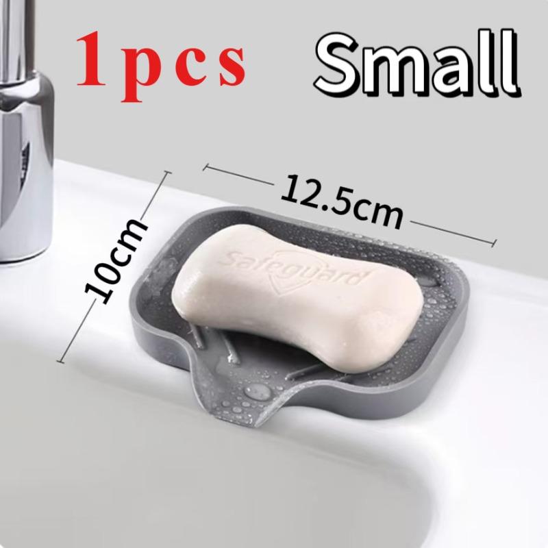 1/2pcs Kitchen Soap Tray,Silicone Sponge Holder Sink Organizer,Silicone Soap Holder for Bathroom Kitchen Counter/Soap Bottles