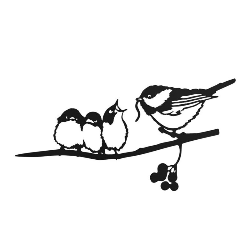 

Metal Bird Decors Animal Bird Tree Ornament Garden Decorations Metalbird Silhouettes Outdoor Metal Craft Statue Backyard