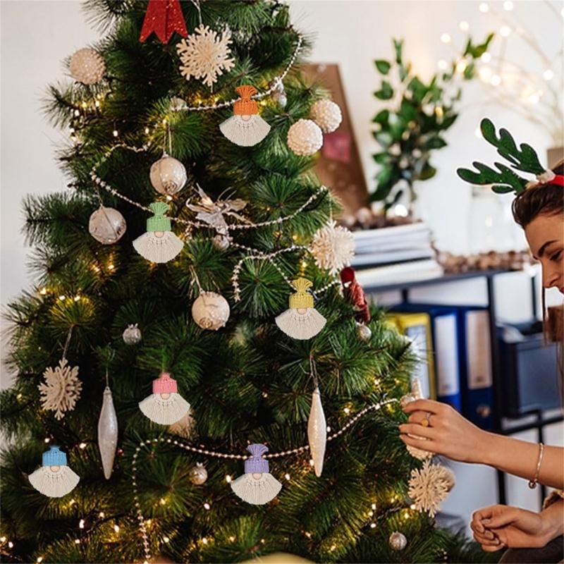 Weihnachtsmann DIY-Kits mit Anleitung, DIY Makramee Weihnachtsdekorationen