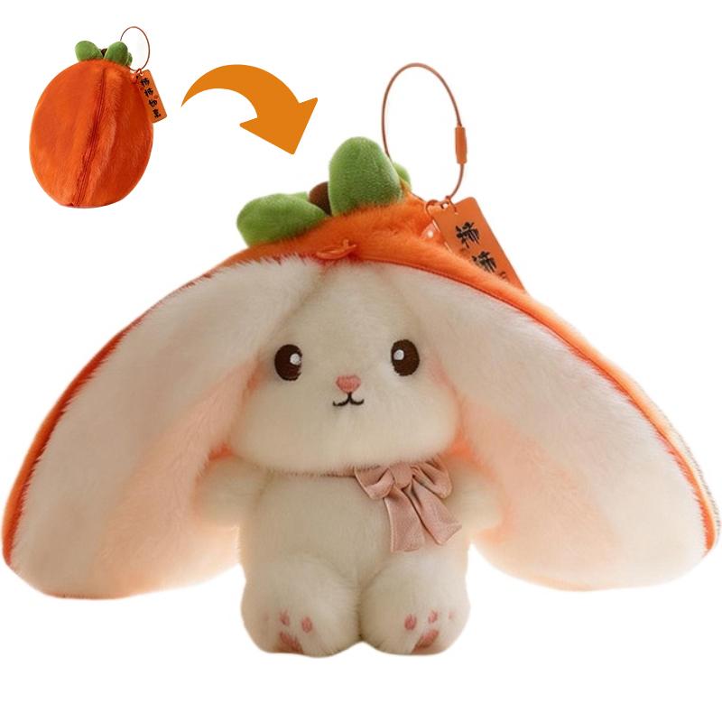 Schattige Afpelbare Fruit Konijn Pluche Speelgoed Kawaii Aardbei Ananas Durian Konijn Knuffeldier Pop Zacht Hangend Speelgoed Kinder Cadeau