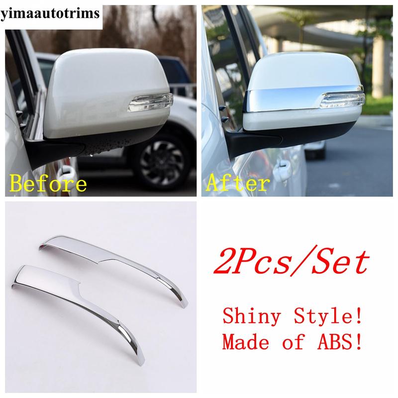 ABS Chrome Rearview Mirror Rubbing Strip Cover Kit Trim Accessories Exterior For Toyota Land Cruiser Prado FJ150 150 2010 -