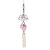 Transparent Car Ornament Flower Design Car Hanging Ornament Chic Windbell Keychain  Wrist Strap