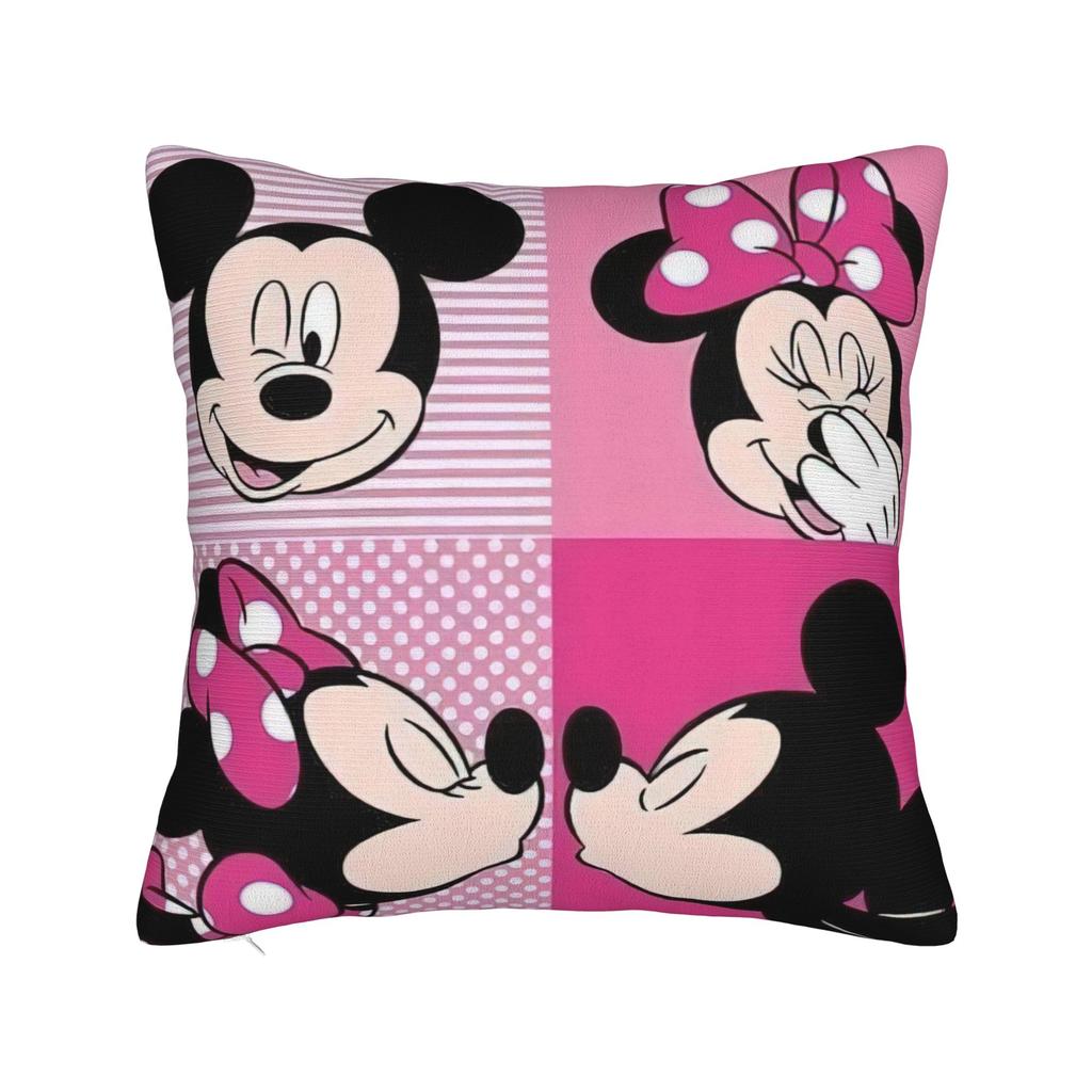 Cute Minnie Mouse Square Pillow Covers Polyester Home Famous Popular Cartoon Cushion Case Cool Decor Pillow Cover 45*45
