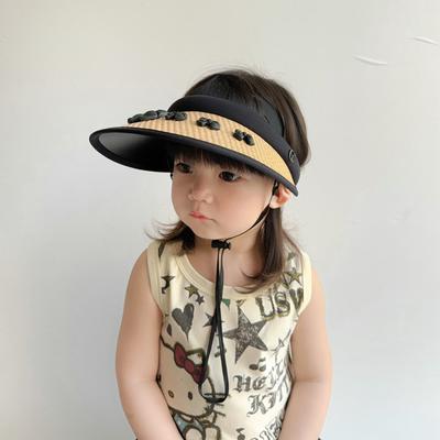 Parent-child Sun Hat Summer Big Brim Girls Empty Top Hat Sweet Bow Sun Hat Children's Sun Hat