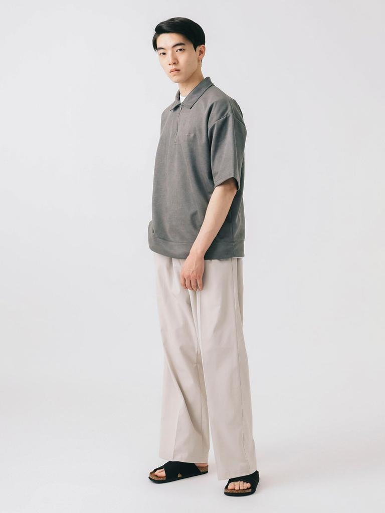 Beams Heart Men's Quick-Drying Wide Leg Slacks (Moisture-Wicking, Quick-Drying, Cool-To-The-Touch) Beige, Size L (42230150639)