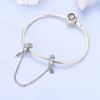 Girl New Stars Safety Chain Clip Charms Metal Key Locks Pendent Fit Original Bracelets Make Your Own Festival Accessory Elegant Fashion Beautiful