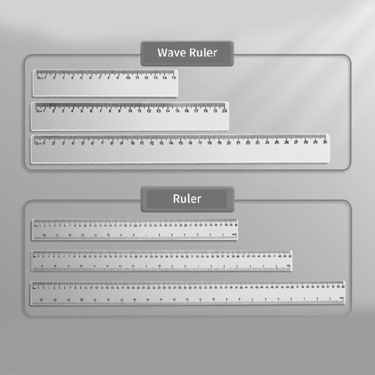 Set Of 3 Unbreakables Plastic Rulers With High Contrast Marking Easy Read Scale for Classroom Home Use