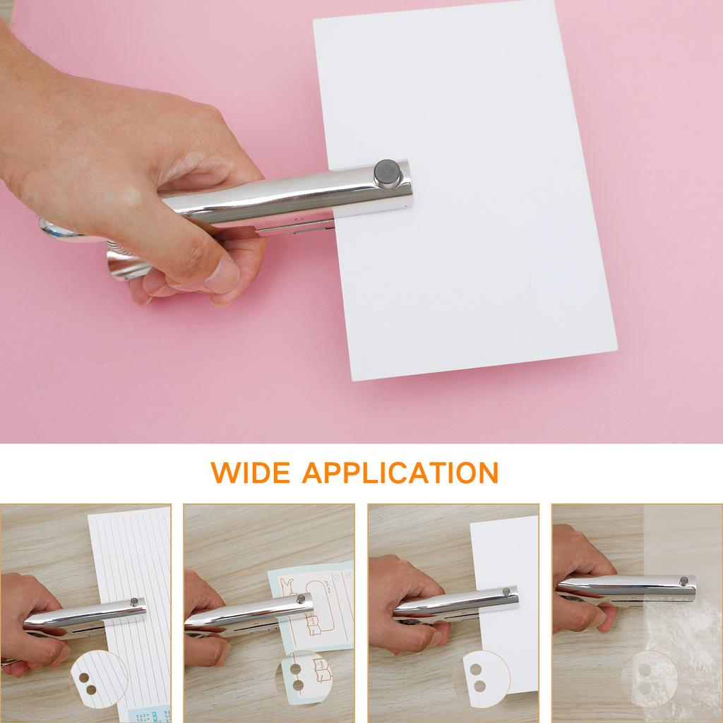 Single Hole Punch 6mm/10mm Hole Puncher Handheld Paper Round Hole Punch Zinc Alloy Hand Punching Tool for Paper Cardboard Photo