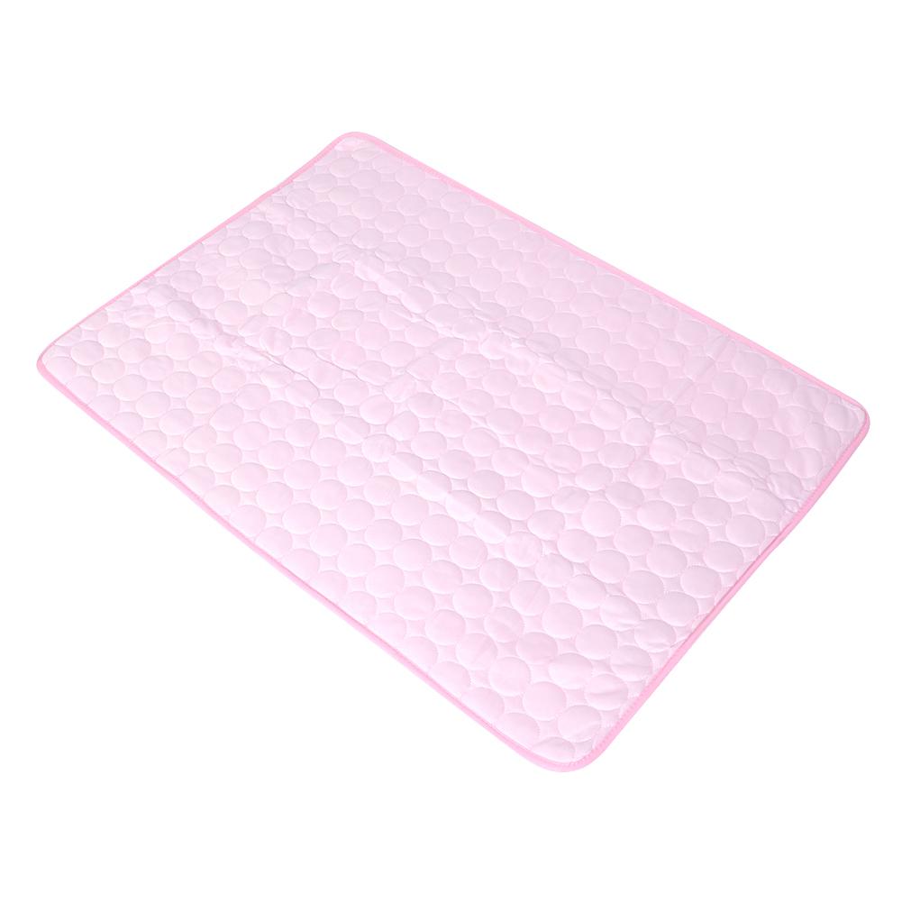 Summer Cotton Pet Dog Cat Breathable Mat Cooling Bed Sleeping Pad Pink(50x40cm)