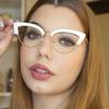 Metal Vintage Cat Eye Reading Glasses Women Myopia Customize Prescription Anti Blue Light Blocking Optical Lens Eyeglasses Frame