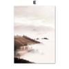 Beige Landscape Lake Mountain Dandelion Wall Art Canvas Painting Nordic Posters And Prints Wall Pictures For Living Room Decor