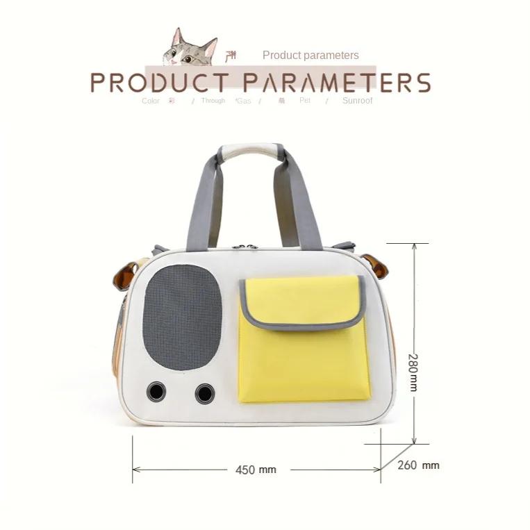 Oddychająca torba transportowa dla kota, torby podróżne dla psów, kotów, składana torba typu tote, torba na ramię dla zwierząt domowych, psów, kotów, akcesoria