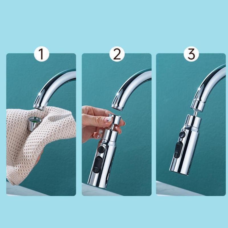 Multifunction  Kitchen Faucet Sprays Head 3 Functions 360 Rotation Rotates   spouts Extender Multifunction  Kitchen Faucet for Sink