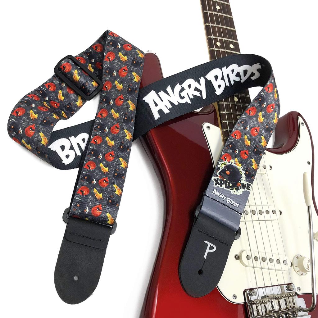 Officially Licensed P Leathers Angry Birds Design Guitar Perri's Ltd. Strap, 2-Inch