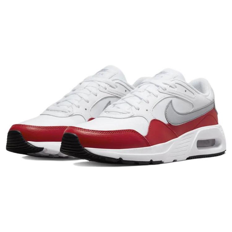 New Nike Air Max Sc White University Red Wolf Grey CW4555-107