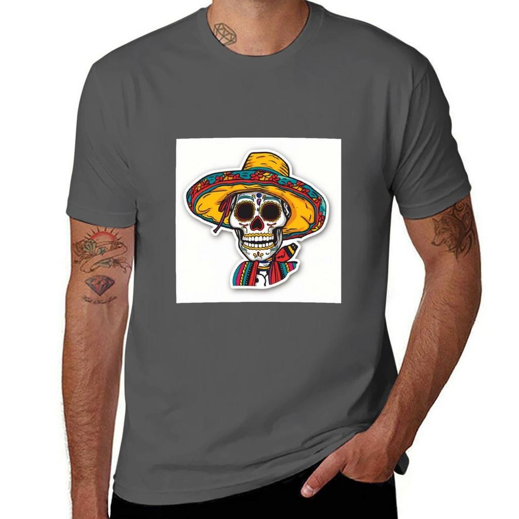 Cinco De Maya Sugar Skull Tshirt Soft Durable Cotton Tshirt