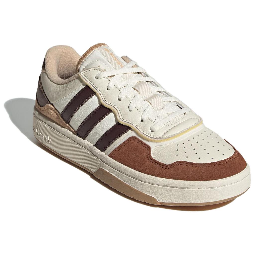 Adidas Originals Courtic Comfortable Non-Slip Durable Low-Top Skate Shoes Unisex Skate Shoes White Brown JQ3152
