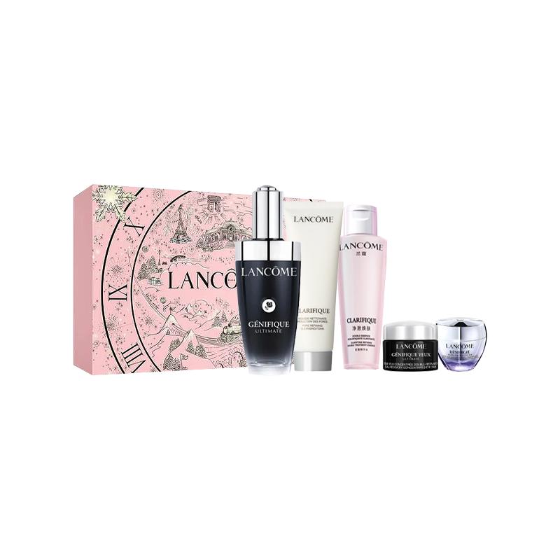 Lancôme Skin care set Third Generation Small Black Bottle Essence Pink Limited Edition Gift Box Super Repair + Cleansing + Aurora Water + Sculpting чёрный