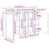 Bathroom Cabinet Set 3 Pcs 116 X 16 X 62.5 Cm Engineered Wood
