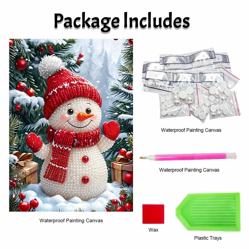 Christmas Snowman Pearl Painting Art Painting Kit Handmade Diy Home Decoration Painting
