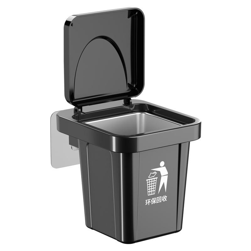 Wall-mounted high-value trash can ashtray household decoration personalized living room creative ornament with cover anti-fly ash smoke
