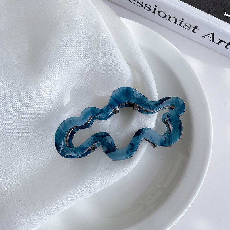 1pc Gradient Color Bow Clip Women's New High-end Clip Headband Hair Clip Shark Clip At the Back of the Head French Style