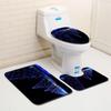 Christmas Bathroom Floor Mat Toilet Three-Piece Set