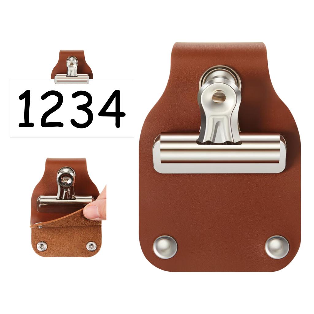 Horse Show Number Holder Clip Livestock Show Number Holder PU Leather Number Holder Belt Clip Exhibitor Number Clip