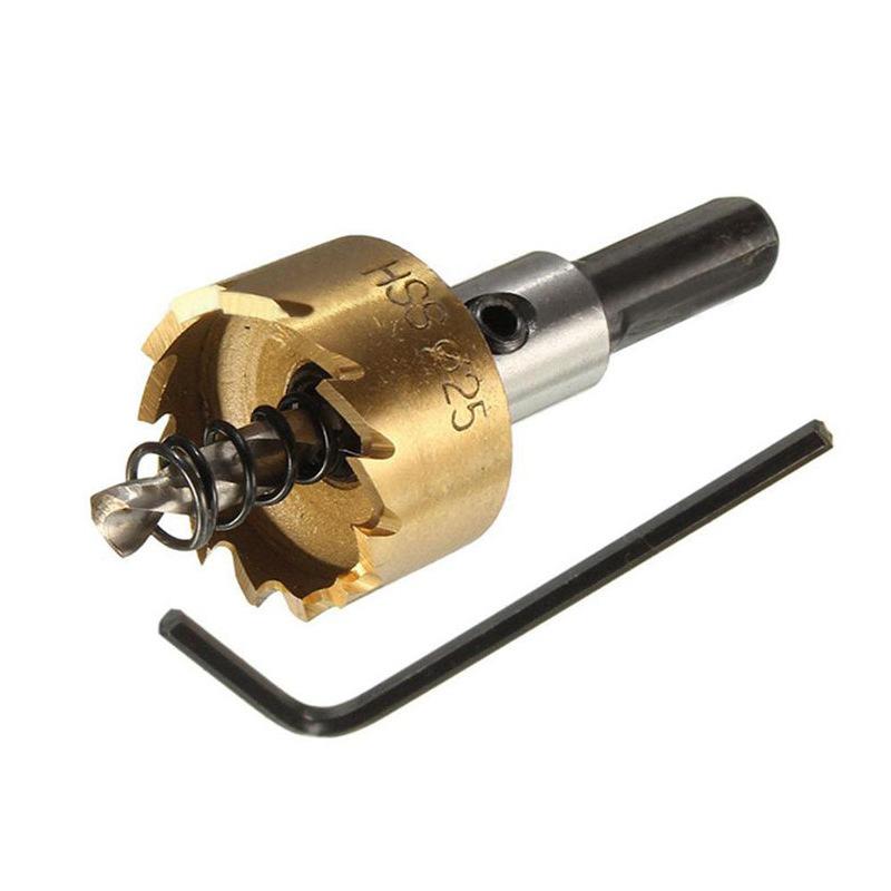 5Pcs Carbide Tip HSS Drill Bit Hole Saw Set Stainless Steel Metal Alloy 16/18.5/20/25/30mm Woodworking Tools