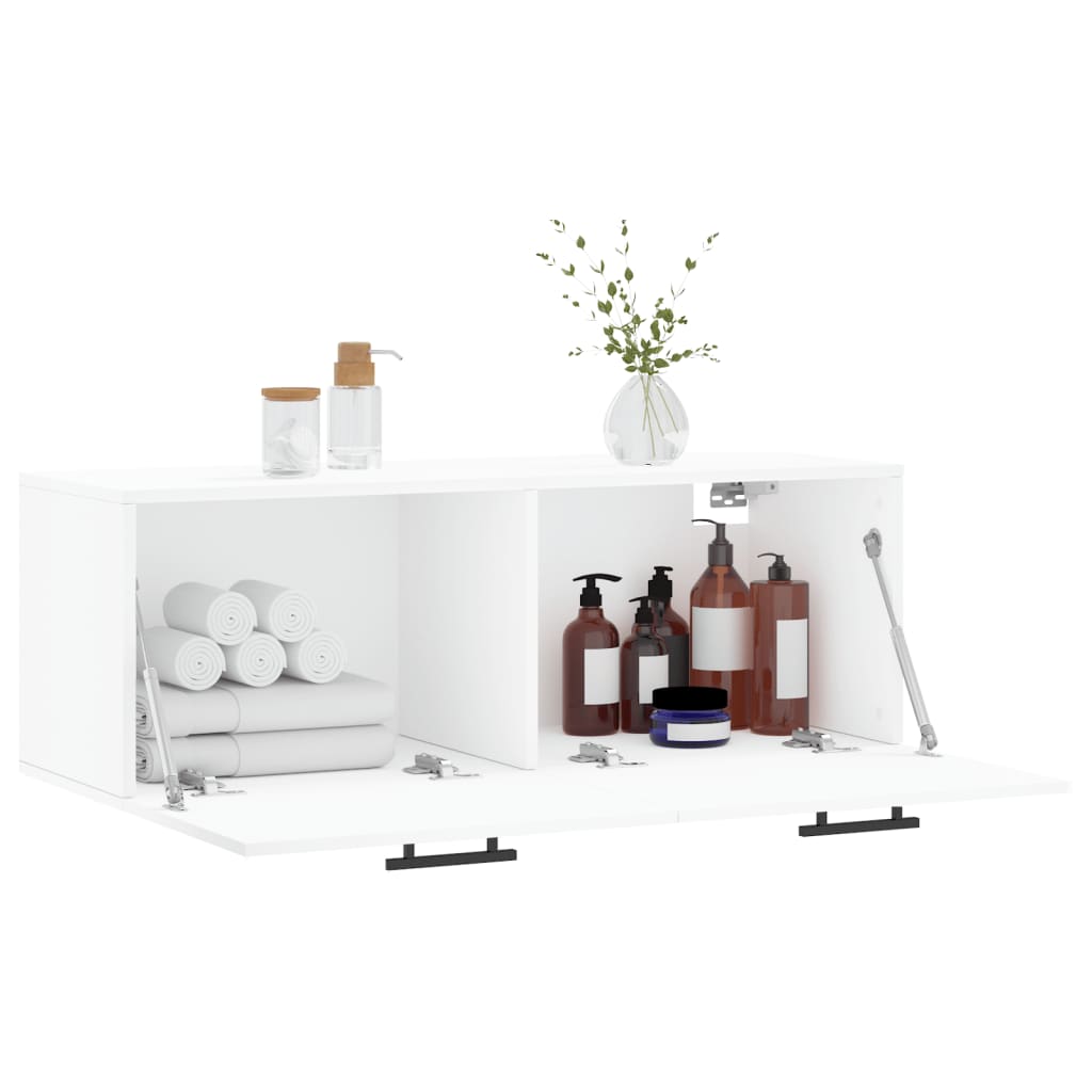 Wall Cabinet White 100 X 36.5 X 35 Cm Engineered Wood